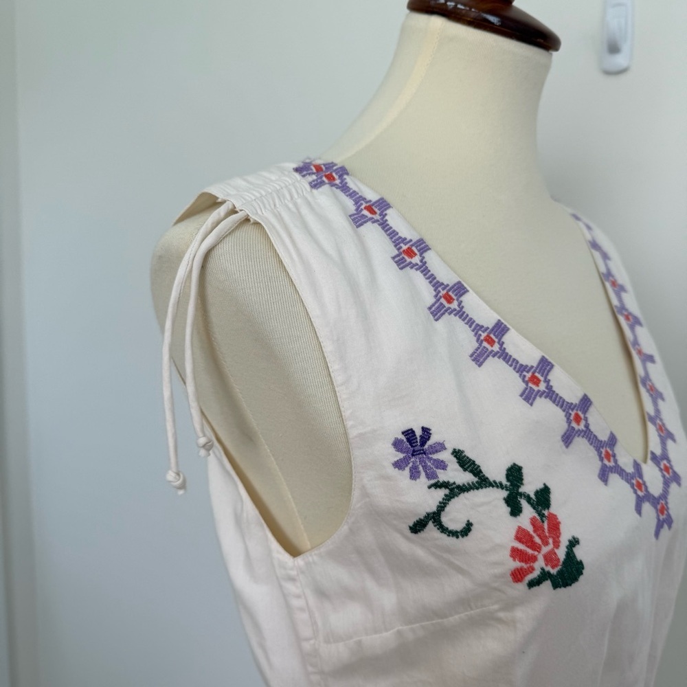 Anthropologie‎ Athena Embroidered Floral Maxi Dress Size Small Cottagecore - Picture 8 of 15